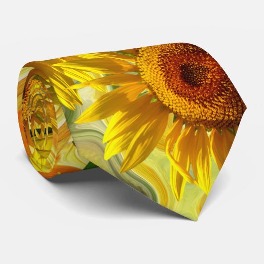 Cravate Fleurs de soleil (Roulé)