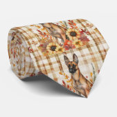 Cravate Fleurs de soleil de Thanksgiving en Belgique (Roulé)