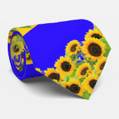 Cravate Fleurs de soleil - Liberté Ukraine Paix drapeau uk (Roulé)
