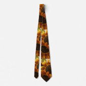 Cravate Fleurs De Soleil Orange Dans Panier En Tin (Dos)