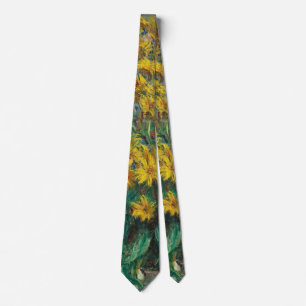 Cravate Fleurs de topinambour par Claude Monet