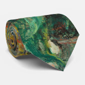 Cravate Fleurs de topinambour par Claude Monet (Roulé)