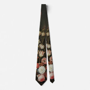 Cravate Fleurs de vase de nature morte florale baroque vin