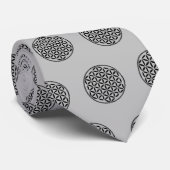 Cravate FLEURS DE VIE - Symbole de géométrie sacrée plein  (Roulé)