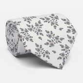 Cravate Fleurs délirantes grises (Roulé)