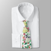 Cravate Fleurs d'été colorées motif (Attaché)