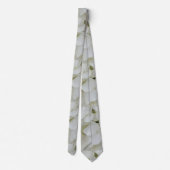 Cravate Fleurs d'Hydrangée Floral Blanc Élégant Fleur (Dos)