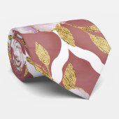 Cravate Fleurs d'or rose peint aquarelle Aquarelle (Roulé)