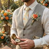 Cravate Fleurs Douces du Printemps au Pastel