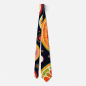 Cravate Fleurs en Melon Motif psychédélique rouge (Dos)