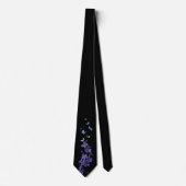 Cravate Fleurs et papillons élégants (Devant)