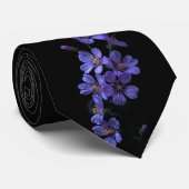 Cravate Fleurs et papillons élégants (Roulé)