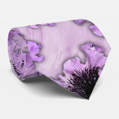 Cravate Fleurs florales violettes et noires élégantes (Roulé)