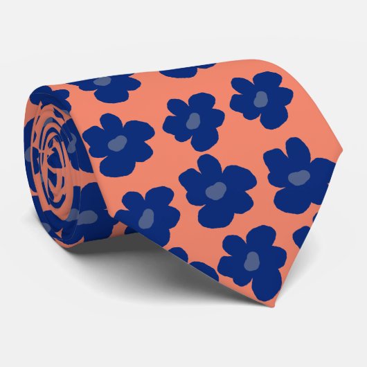 Cravate Fleurs hippies (Roulé)