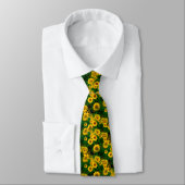 Cravate fleurs jaunes (Attaché)