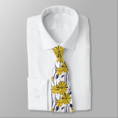 Cravate Fleurs jaunes (Attaché)