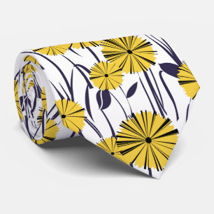 Cravate Fleurs jaunes
