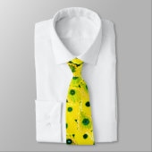 Cravate fleurs jaunes (Attaché)