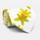 Cravate Fleurs jaunes (Roulé)