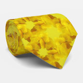 Cravate Fleurs jaunes (Roulé)