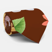 Cravate Fleurs jaunes et roses blanches 12 (Roulé)