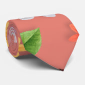 Cravate Fleurs jaunes et roses blanches 19 (Roulé)