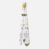 Cravate Fleurs jaunes et roses blanches 3 (Dos)