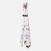 Cravate Fleurs jaunes et roses blanches 7 (Dos)