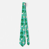 Cravate Fleurs Lys d'Eau Blanche & Motif Lily Pad (Devant)