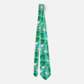 Cravate Fleurs Lys d'Eau Blanche & Motif Lily Pad (Dos)