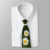 Cravate Fleurs marguerites blanches (Attaché)