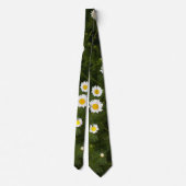 Cravate Fleurs marguerites blanches (Dos)