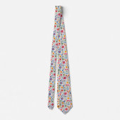 Cravate Fleurs mexicaines Motif coloré (Dos)