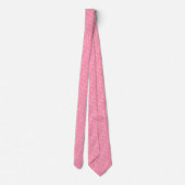 Cravate Fleurs Minuscules Rose Chaud (Dos)