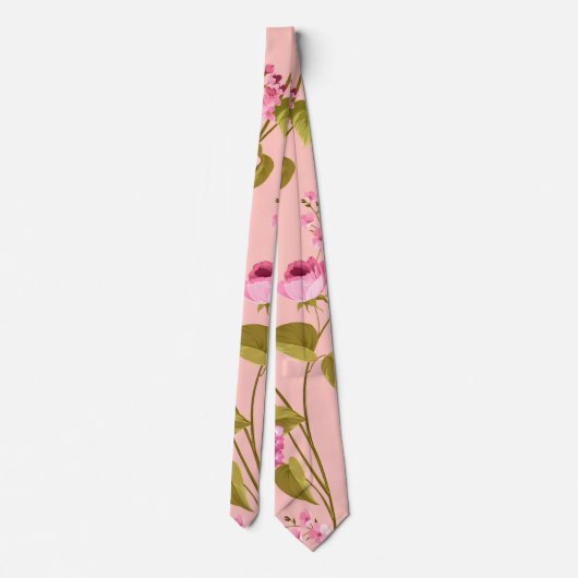 Cravate Fleurs Motif 17 (Dos)