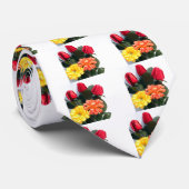 Cravate Fleurs multicolores (Roulé)