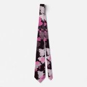 Cravate fleurs noir (Devant)