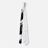Cravate Fleurs noires et blanches (Dos)