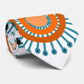 Cravate Fleurs orange (Roulé)