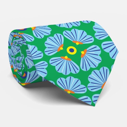 Cravate Fleurs Parapluies (Roulé)