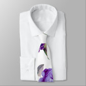 Cravate Fleurs pourpres lilas violettes Girly élégantes (Attaché)