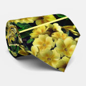 Cravate Fleurs printanières de Primrose Jaune près (Roulé)