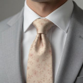 Cravate Fleurs rose pâle tendre