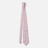 Cravate Fleurs Rose Poussiéreuse (Dos)