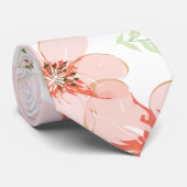 Cravate Fleurs roses (Roulé)