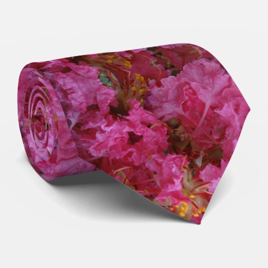 Cravate Fleurs roses (Roulé)