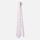 Cravate Fleurs roses Bubblegum, Petite impression Florale (Devant)