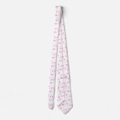 Cravate Fleurs roses Bubblegum, Petite impression Florale (Dos)