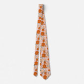 Cravate fleurs roses et orange (Dos)