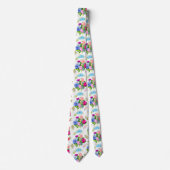 Cravate Fleurs Roses florales de printemps (Devant)